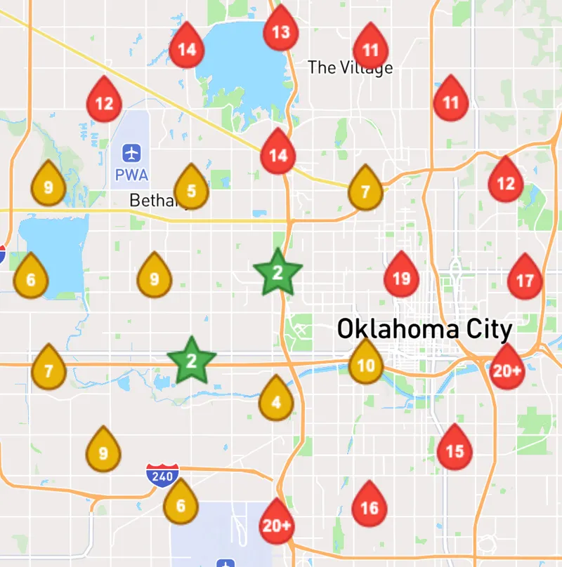 Local SEO Before - Google Maps rankings before optimization